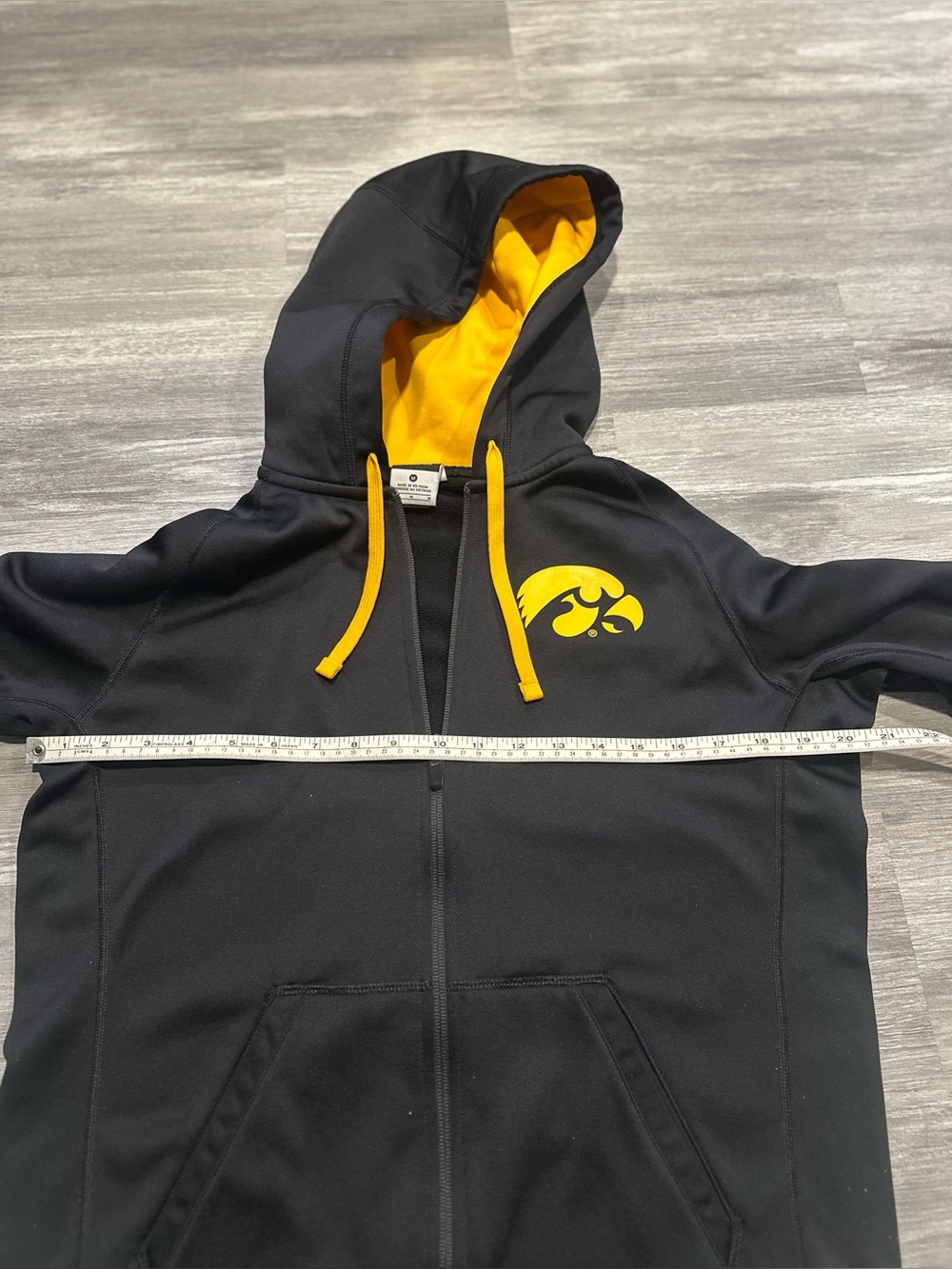Nike Therma-Fit University of Iowa Hawkeyes Black Zip Up Hoodie Medium - Picture 8 of 8